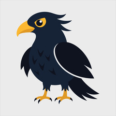 cute eagle silhouette vector illustration