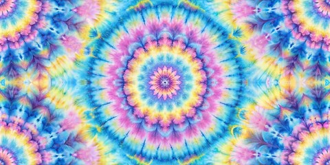 Abstract Watercolor Tie Dye Mandala, Tie Dye, Mandala