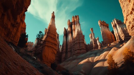 Naklejka premium Glowing Hoodoos in Bryce Canyon National Park