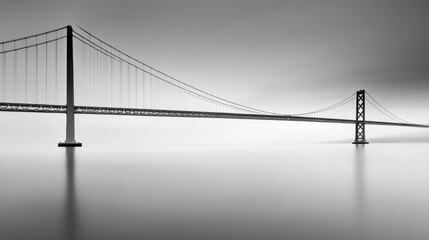 Obraz premium Foggy View of Iconic San Francisco Bridge
