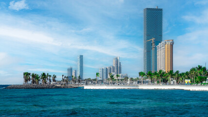 beautiful Jeddah beach skyline landscape