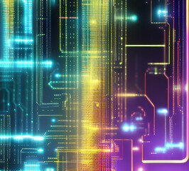Fototapeta premium Blue tech lines universal background simple science and technology business line technology background.background vortex and use it as your wallpaper, posters and banners.Generative AI