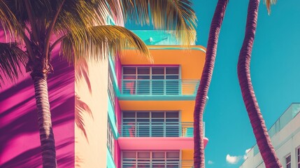 Vibrant Art Deco Architecture in Miami Beach