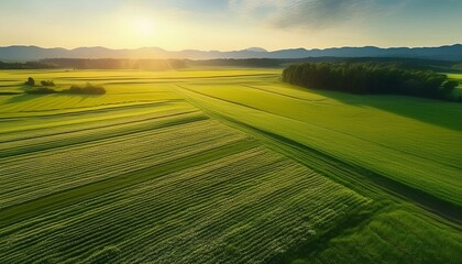 sunset over the fields