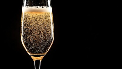 champagne glasses on black background