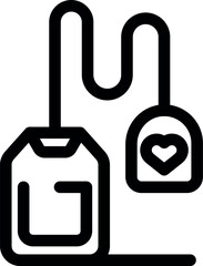 Obraz premium Tea bag with heart symbol representing love for tea, perfect for tea lovers and promoting tea time