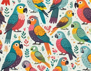 colorful parrot wallpaper background
