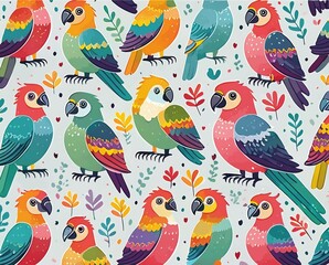 colorful parrot wallpaper background