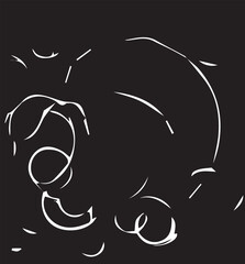 Abstract monochrome grunge background. The gloomy texture of the old worn surface. Scratches, chips, scuffs vector pattern