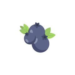 Blueberry icon. Three blueberries on a white background vector. Blueberry vector. Vector illustration.