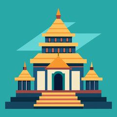 vector illustration of temple