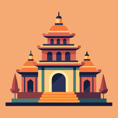 vector illustration of temple