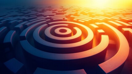 Vibrant Maze Symbolizing Inner Peace Journey