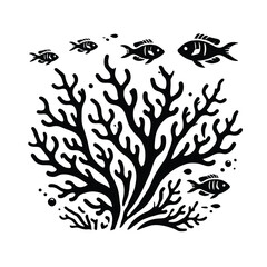 Coral Reef Silhouette