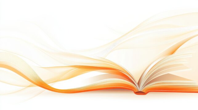 Open Book with Pages Turning in the Wind