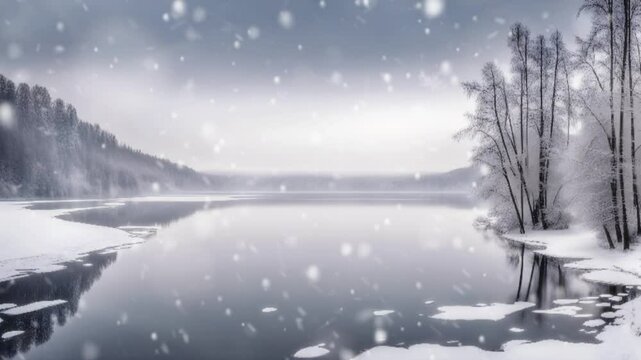 landscape with snow and trees