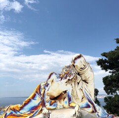 Fototapeta premium Statue in Marseille, Sacré-Coeur
