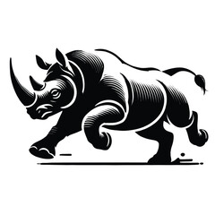 Fototapeta premium Rhinoceros Charge