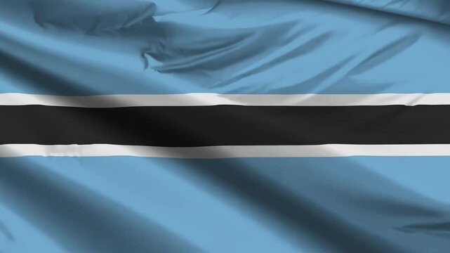 botswana flag moved by the wind