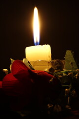 Candles and roses at night, is a symbol of romance since ancient times.