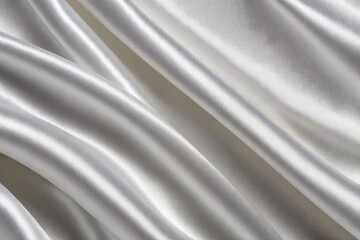 Obraz premium Smooth elegant white silk or satin luxury cloth texture can use as wedding background. Luxurious background design.