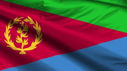 eritrea flag moved by the wind