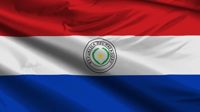 paraguay flag moved by the wind