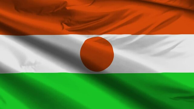 niger flag moved by the wind