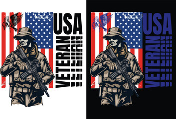 USA veteran t shirt design and graphics design