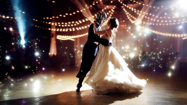 human bride dancing with robot groom, illustrating the rising trend of humans forming relationships with AI