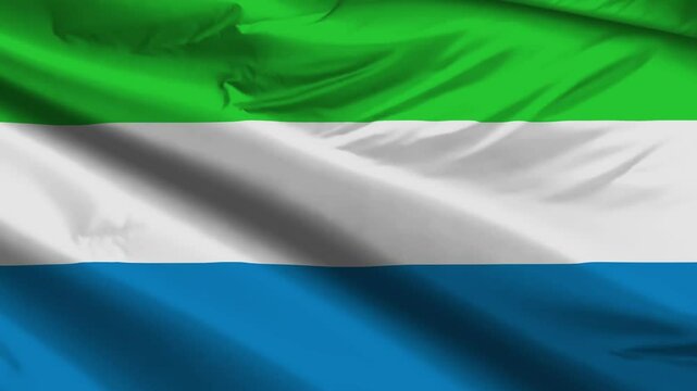  sierra leone flag moved by the wind