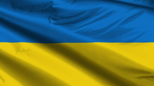 ukraine flag moved by the wind