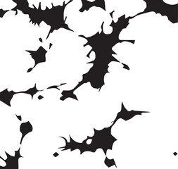 Distressed background in black and white texture with dark spots, scratches and lines. Abstract vector illustration