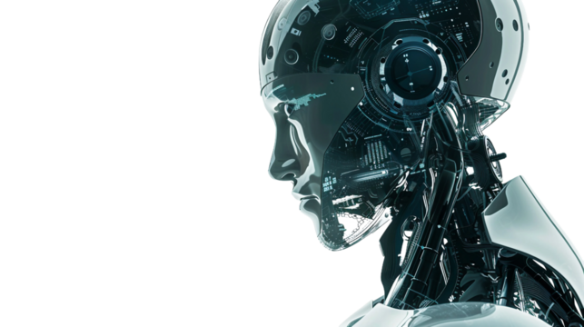 A robot with a face and a helmet