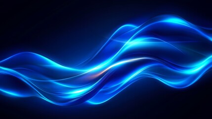 Elegant blue neon wave background, premium design for wallpaper and posters