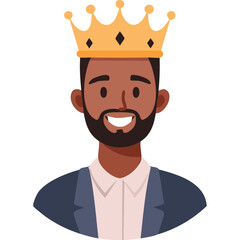 Obraz premium Portrait of a dignified man wearing a crown