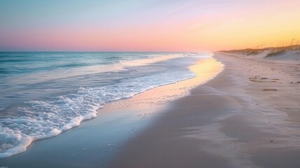 Vibrant sunset over a lake with silhouetted tree and birds flying across the colorful sky