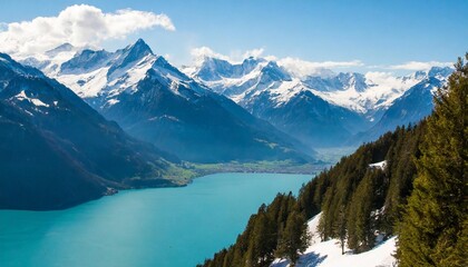The Majestic Snow-Capped Peaks and Glacial Lakes of Switzerland&rsquo;s Swiss Alps, a Winter Wonderland for Skiers, Hikers, and Nature Enthusiasts, With Charming Alpine Villages and Pristine Natural Beauty