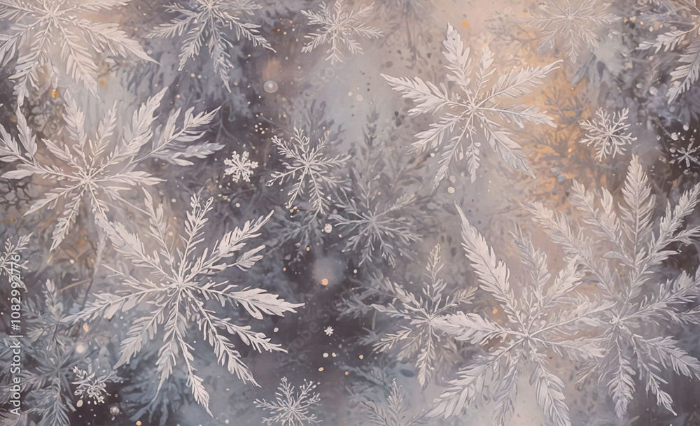 Aufkleber snowflake pattern with a white background