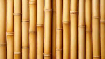 Fototapeta premium Natural Bamboo Structure Background Featuring Vertical Stalks with Textured Surface Ideal for Eco-Friendly, Asian-Inspired Designs and Interior Decoration