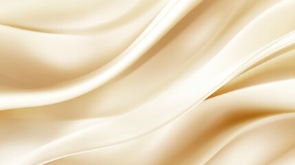 Fototapeta premium Elegant and Smooth Silk Fabric in Soft Creamy Color with Flowing Waves and Gentle Curves for Background, Textile, Fashion, or Interior Design Inspiration