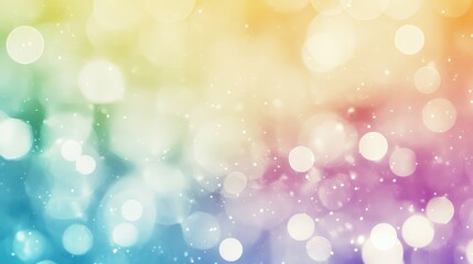 Obraz premium Vibrant Rainbow Bokeh Background with Colorful Blurs and Soft Light Effects for Creative Projects, Celebrations, and Digital Designs