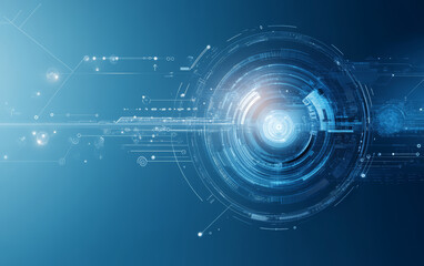 Obraz premium Future technology and artificial intelligence chip business background 