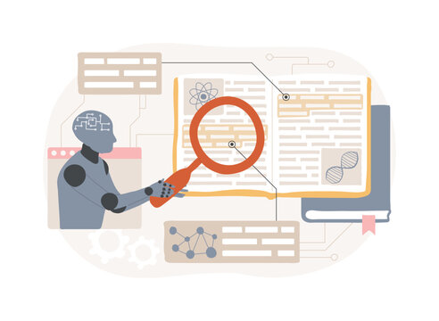 AI-Analyzed Scientific Literature abstract concept vector illustration.