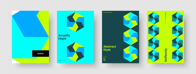 Fototapeta premium Abstract Flyer Layout. Modern Brochure Template. Geometric Book Cover Design. Report. Banner. Poster. Background. Business Presentation. Pamphlet. Brand Identity. Journal. Notebook. Newsletter