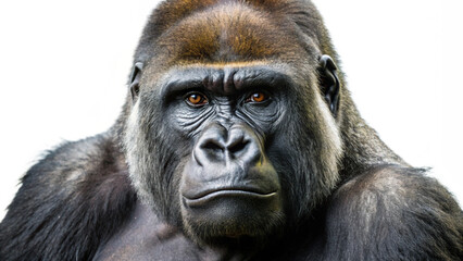 Obraz premium Gorilla PNG with transparent background in high-resolution, perfect for wildlife designs and projects 
