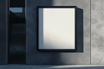 Outdoor billboard mockup on blue sky background with clipping path