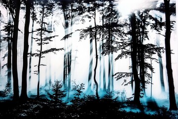 Obraz premium Misty Magic in a Quiet Glade