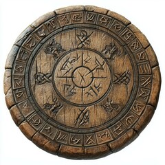 Obraz premium Viking fantasy material, axe on an isolated white background.