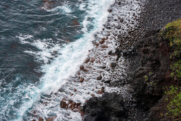 Porto Moniz Madeira Portugal Grey Low cloud day